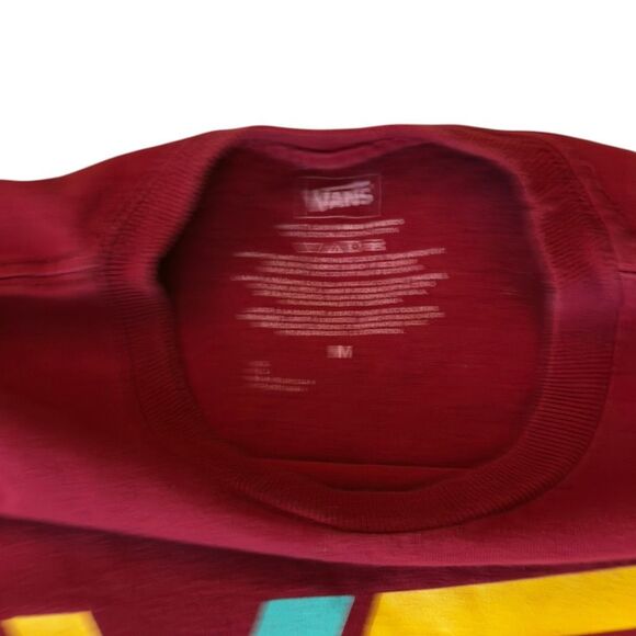 VANS Vintage Y2K Red Big Sketch Logo T-shirt Men’s M | Skater Streetwear Casual - Picture 6 of 12
